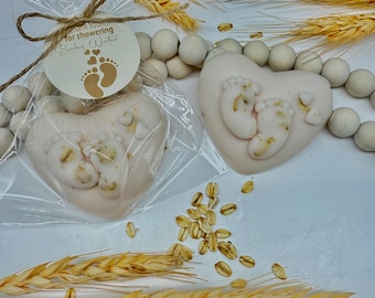 Honey Oatmeal Goat Milk Soap Favors: Bee Baby Shower Decor