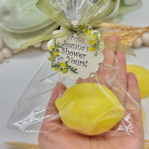 Lemon Soap Baby Shower Favors: Handmade Goat Milk Soap