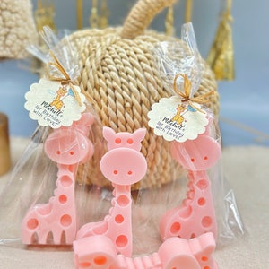 Giraffe Soap Favors, Sweet Giraffe Baby Shower Boy-Girl, Giraffe Party Theme decorations, Safari party favors, Giraffe Baby Shower favors image 4