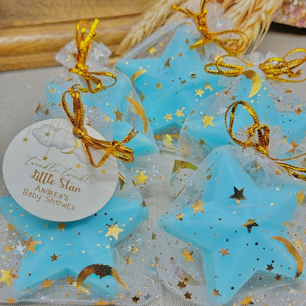 Elegance Star Soaps Favors, The Moon and Back Bridal Shower Gifts for Guests in Bulk, Star Birthday Party, Twinkle Little Star Baby Shower