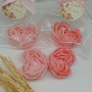 Pink Peony Soap Favors, Wedding Flower Decor, Bridal Shower Gift for Guests in Bulk, Baby Shower Favors, Dusty Rose Themed Party Gifts,