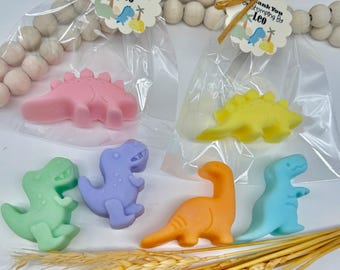 Handmade Dinosaur Soaps: Organic Goat Milk Party Favors