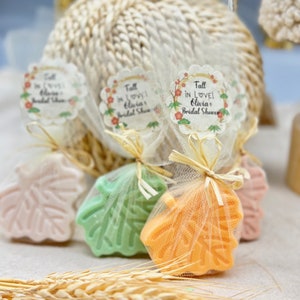 Fall in Love Wedding Soap Favors, Leaf Soap Favors, Fall Baby Shower Decorations, Bridal Shower Gifts  for Guests in Bulk, Brithday favors