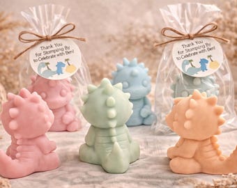 Dinosaur Soap Favors for Baby Shower, Cute Dino Party Favors, Kids Birthday Party Favor, Handmade Dinosaur Soap Gift