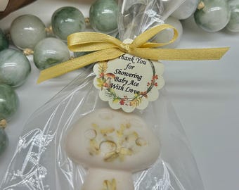 Honey Oatmeal Mushroom Soap Favor Baby Shower Favor Bridal Shower Favor Rustic Wedding Guest Gift Birthday Party Favor Eco Friendly Handmade