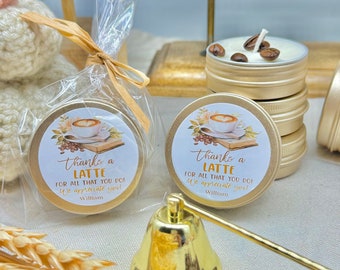 Coffee Scented Soy Wax Candle Favor: Wedding, Shower Gift