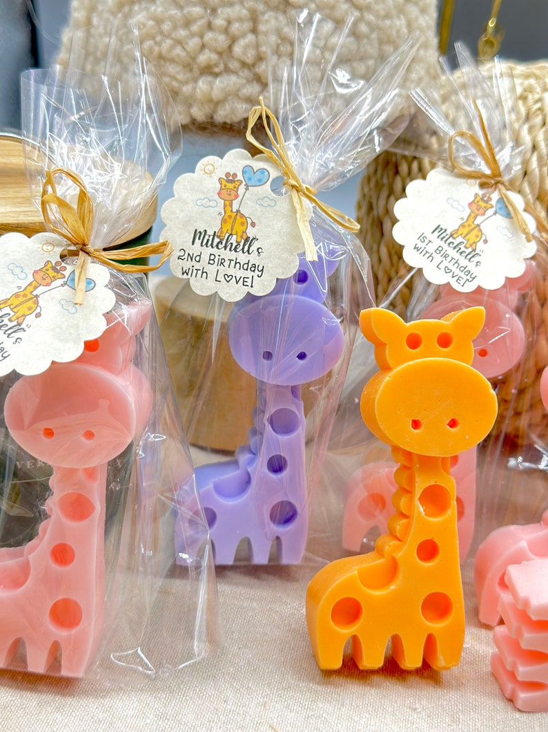 Giraffe Soap Favors, Sweet Giraffe Baby Shower Boy-Girl, Giraffe Party Theme decorations, Safari party favors, Giraffe Baby Shower favors image 8