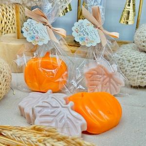 Big PUMPKİN scented SOAP favors, Pumpkin Spice favor, baby Boy or Girl shower favors ,Leaf Soap Wedding bridal shower favors, Halloween gift