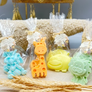 Big Safari Animal Soaps, Giraffe-Hippo-Elephant-Lion Party favor, Baby Shower gifts, Safari Party Decoration, Wild One Animals gift boy-girl