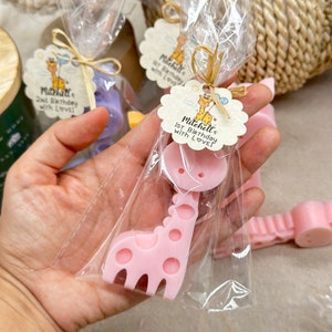 Giraffe Soap Favors, Sweet Giraffe Baby Shower Boy-Girl, Giraffe Party Theme decorations, Safari party favors, Giraffe Baby Shower favors image 2