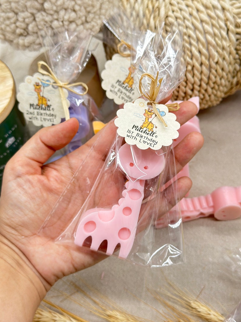 Giraffe Soap Favors, Sweet Giraffe Baby Shower Boy-Girl, Giraffe Party Theme decorations, Safari party favors, Giraffe Baby Shower favors image 2