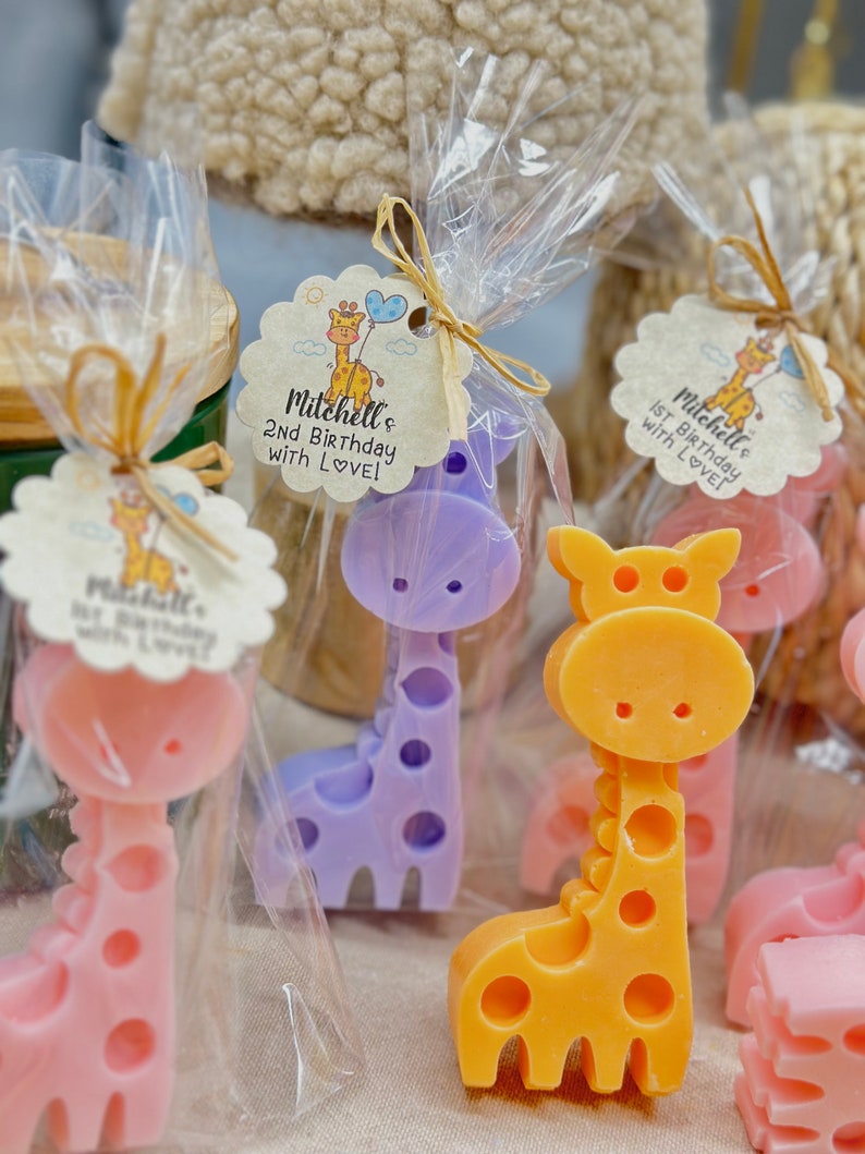 Giraffe Soap Favors, Sweet Giraffe Baby Shower Boy-Girl, Giraffe Party Theme decorations, Safari party favors, Giraffe Baby Shower favors image 6
