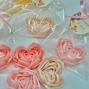 Pink Peony Soap Favors, Wedding Flower Decor, Bridal Shower Gift for Guests in Bulk, Baby Shower Favors, Dusty Rose Themed Party Gifts,