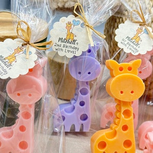 Giraffe Soap Favors, Sweet Giraffe Baby Shower Boy-Girl, Giraffe Party Theme decorations, Safari party favors, Giraffe Baby Shower favors image 10