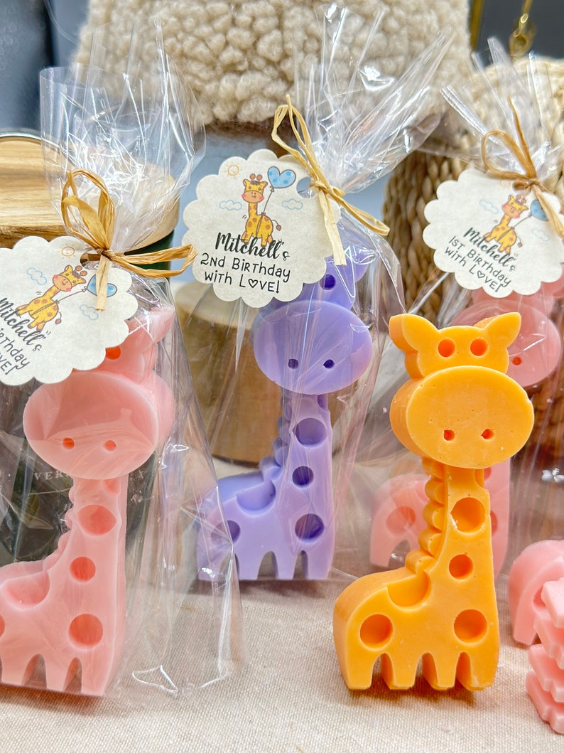 Giraffe Soap Favors, Sweet Giraffe Baby Shower Boy-Girl, Giraffe Party Theme decorations, Safari party favors, Giraffe Baby Shower favors image 10