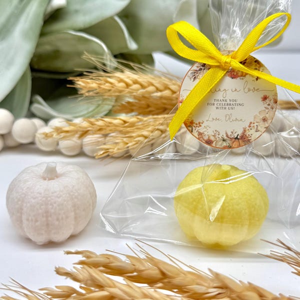 Elegant Mini Yellow  Pumpkin Soap Favors Girl Boy Baby Gift Birthday Gift Baby Shower Bridal Shower Autumn Fall Party Favor Decoration Gift