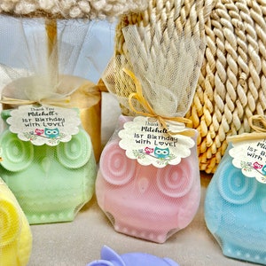 Big Owl Soap favors, Personalized Baby Shower Boy Girl, Woodland Forest Animal Party favors, Owl Birthday Party Decorations, Gift for Bulk image 3