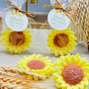 Big Sunflower Soap Favors, Sunflower Birthday Party Decor,  Baby in Bloom Baby Shower Gifts, Bridal Wedding Flower, Wildflower Party Decor