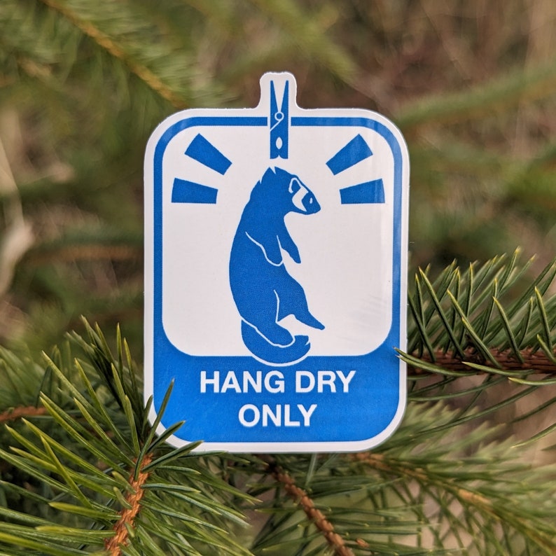 HANG DRY ONLY Vinyl Sticker image 1