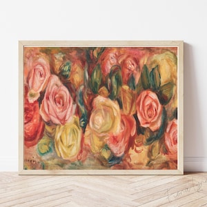 Renoir Roses Print: Vintage Floral Still Life Art (Digital Download)