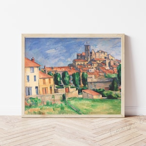 Gardanne by Paul Cezanne – Vintage French Landscape Art Print – Post-Impressionist Wall Decor – Instant Digital Download