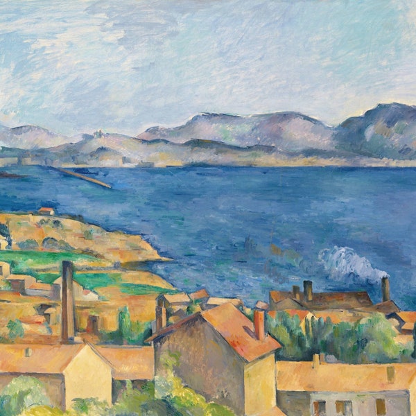 The Bay of Marseille, Seen from L'Estaque - by Paul Cezanne - Instant Digital Download