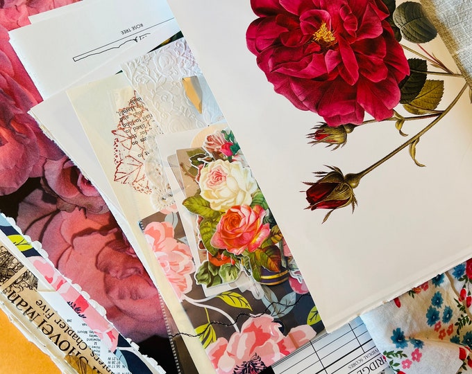 Rose Garden Junk Journal Kit Vintage Junk Journal Ephemera & Scrapbook ...