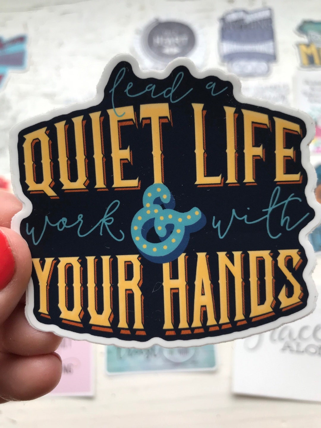 Lead a Quiet Life Scripture Sticker Bible Sticker Christian Etsy