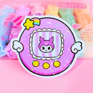 Lila Hase Japanisches Spielzeug Aufkleber-süßer Hase Aufkleber-magischer Aufkleber-niedlicher holographischer Aufkleber-Kawaii Anime Aufkleber-anime Glitzer Aufkleber