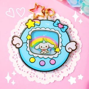 Cute Shaker Keychains-Kawaii Shaker Keychains-Kawaii Acrylic Keychains-Cute Animal Keychains-Anime Keychain-Cute Japanese Cartoon Keychains
