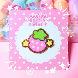 Strawberry Enamel Pin-Kawaii Pin-Strawberry Cake Pin-Cute Strawberry Pin-Cute Pink Pin-Cute Aesthetic Pin-Kawaii Hard Enamel Pin-Happy Pin
