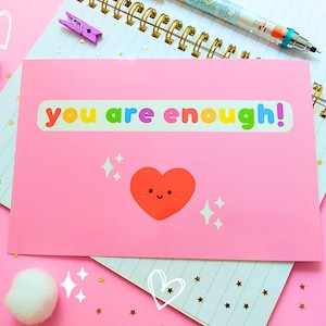 Vous êtes assez carte postale-mignonne carte postale motivante-carte postale amour-vous-carte postale amour-propre