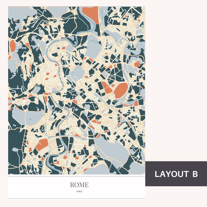 Custom City Map Print, City Map Digital Print, Custom Map Gift