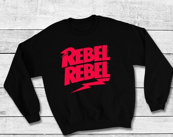 Custom David Bowie Rebel Rebel Personalised Baby Toddler Kids Jumper Sweatshirt