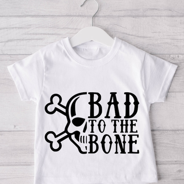 Bad To The Bone / Kids TShirt / Gift For Kids / Goth Gift / Music Lover Kid / Toddler Clothes / Toddler Tee / Gift For Music Lover