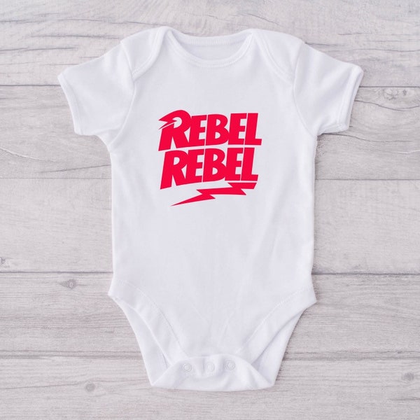 Rebel Rebel Baby Bodysuit David Bowie Inspired Music NEWBORN Baby Gift