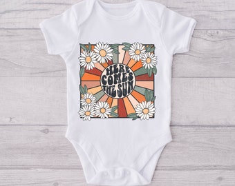 Here Comes The Sun Baby Bodysuit, Baby Vest, The Beatles Baby Clothes, John Lennon, Gifts For Beatles Fan, Baby Shower, Gifts For Newborn