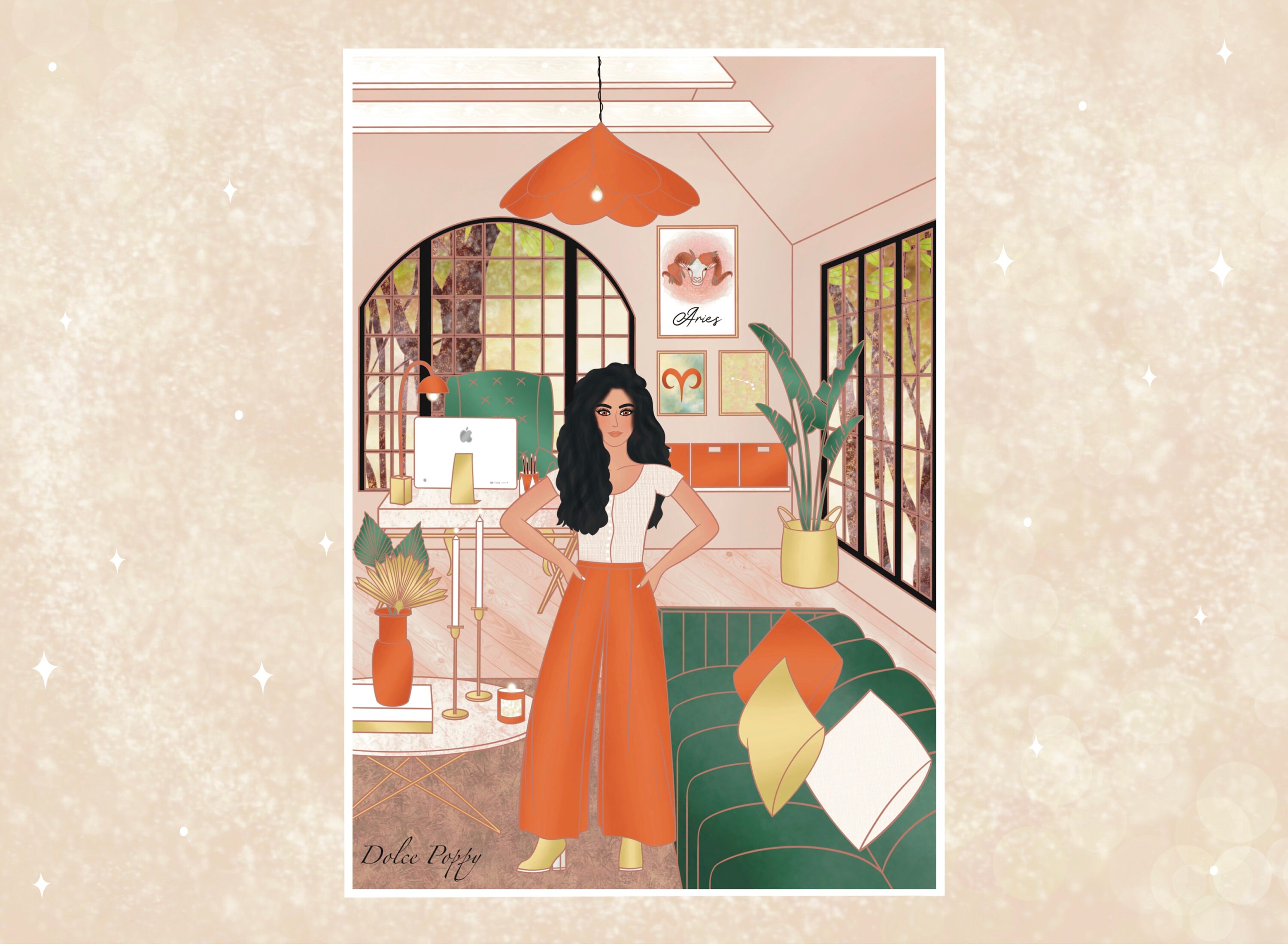 Affiche A4 | A5 - Bélier L'univers Astrologique Personnalisable