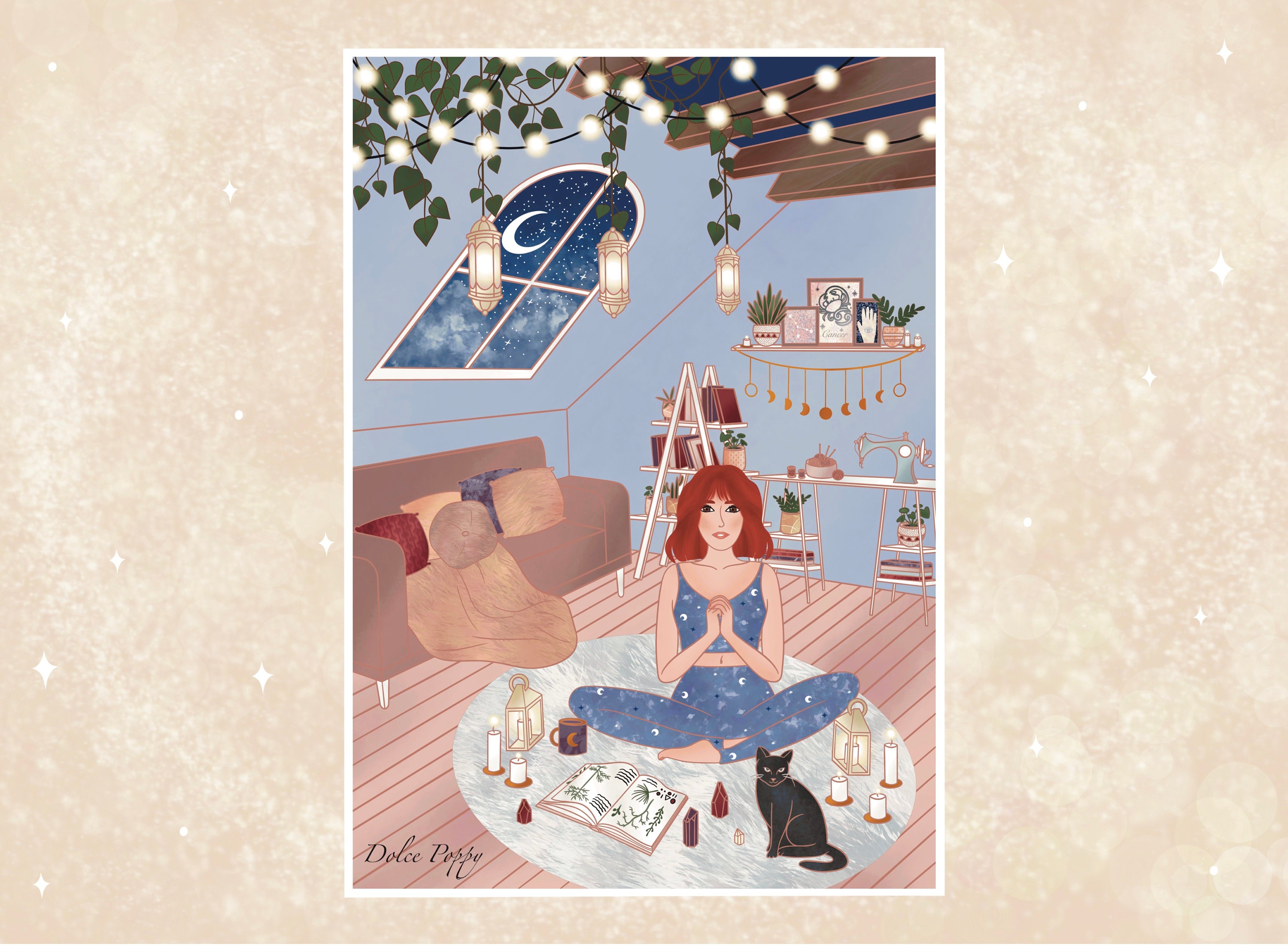 Affiche A4 | A5 - Cancer L'univers Astrologique Personnalisable