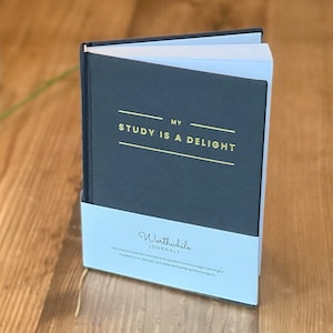 JW Gift Bible Journal for Jehovah's Witnesses My Study is a Delight Pioneer School Gift JW Bible Study Notebook JW Baptism Gift Hardcover Grey