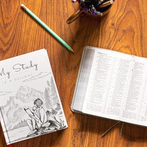 JW Gift - Bible Journal for Jehovah's Witnesses - My Study is a Delight - Pioneer School Gift - JW Bible Study Notebook - JW Baptism Gift image 3