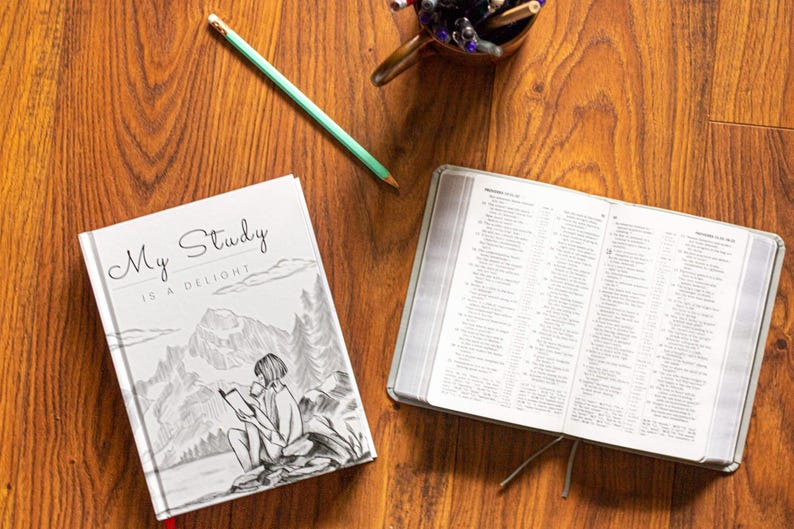 JW Gift - Bible Journal for Jehovah's Witnesses - My Study is a Delight - Pioneer School Gift - JW Bible Study Notebook - JW Baptism Gift image 3