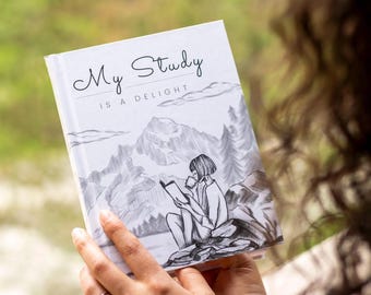 JW Gift - Bible Journal for Jehovah's Witnesses - My Study is a Delight - Pioneer School Gift - JW Bible Study Notebook - JW Baptism Gift