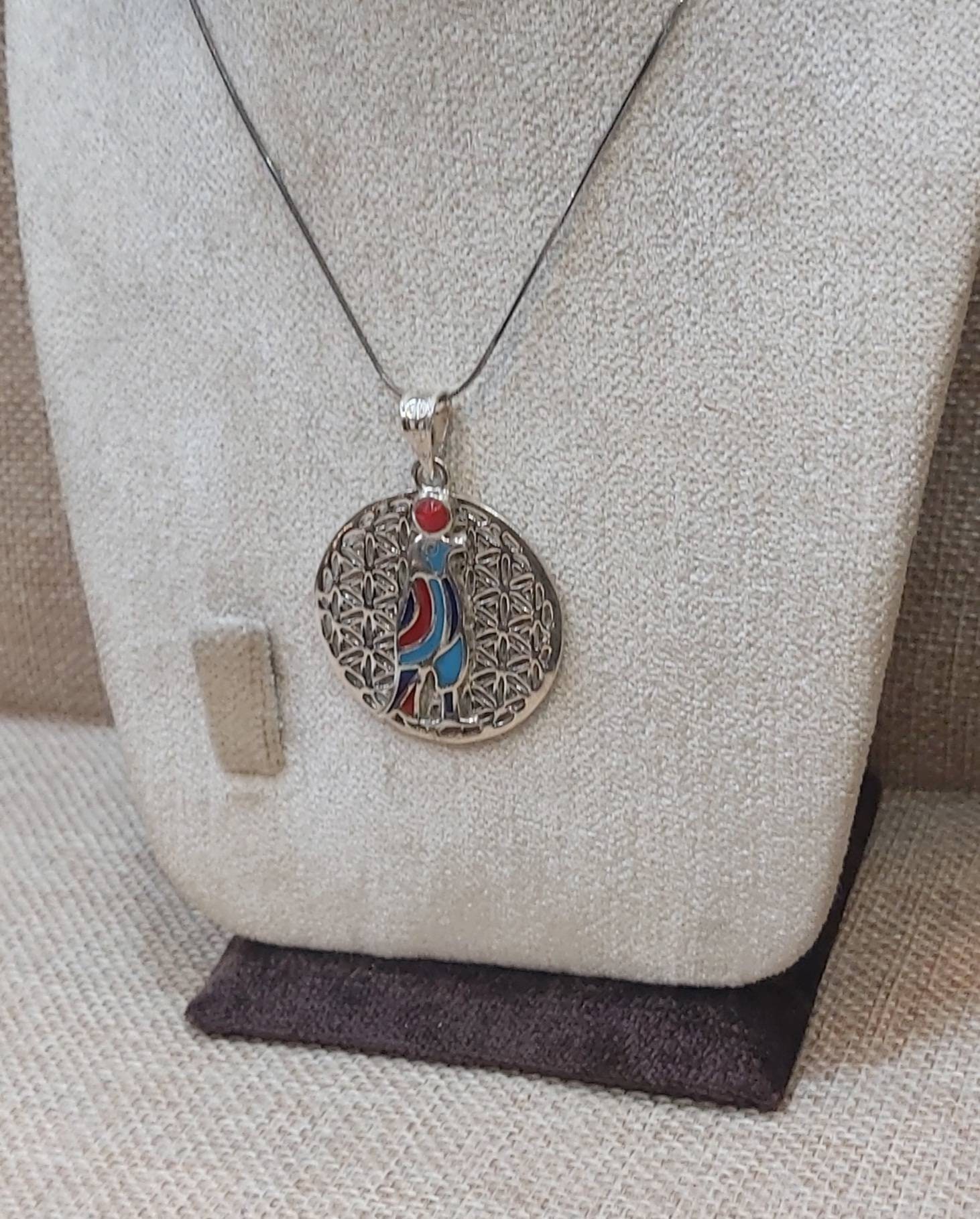 Handmade Egyptian Horus Silver 925 Necklace - Thumbnail 2