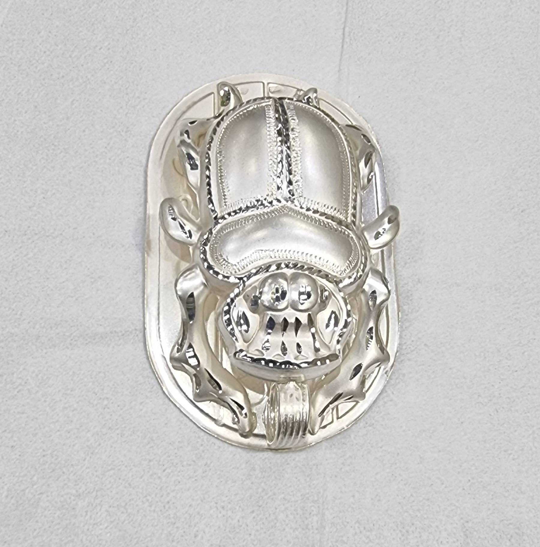 Egyptian Handmade Silver 925 Scarab Pendant ,Egyptian Beetle Pendant - Thumbnail 2