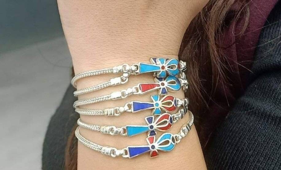 Handmade Egyptian Silver 925 Key of life Bracelet - Thumbnail 3