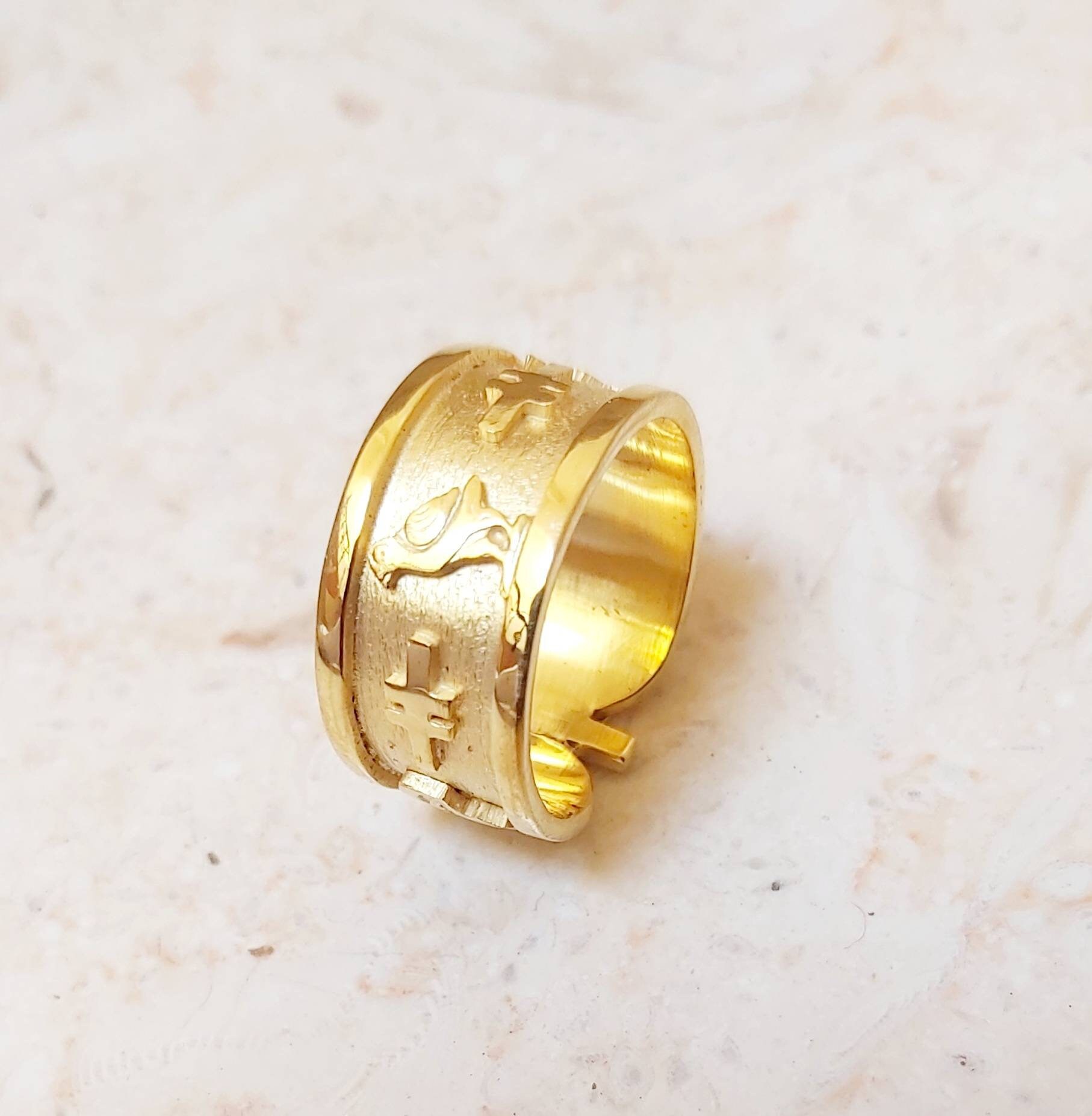 Egyptian Wedding Band,It will Be Personalized with your name in Hieroglyphic Or english Alphabet. - Thumbnail 4