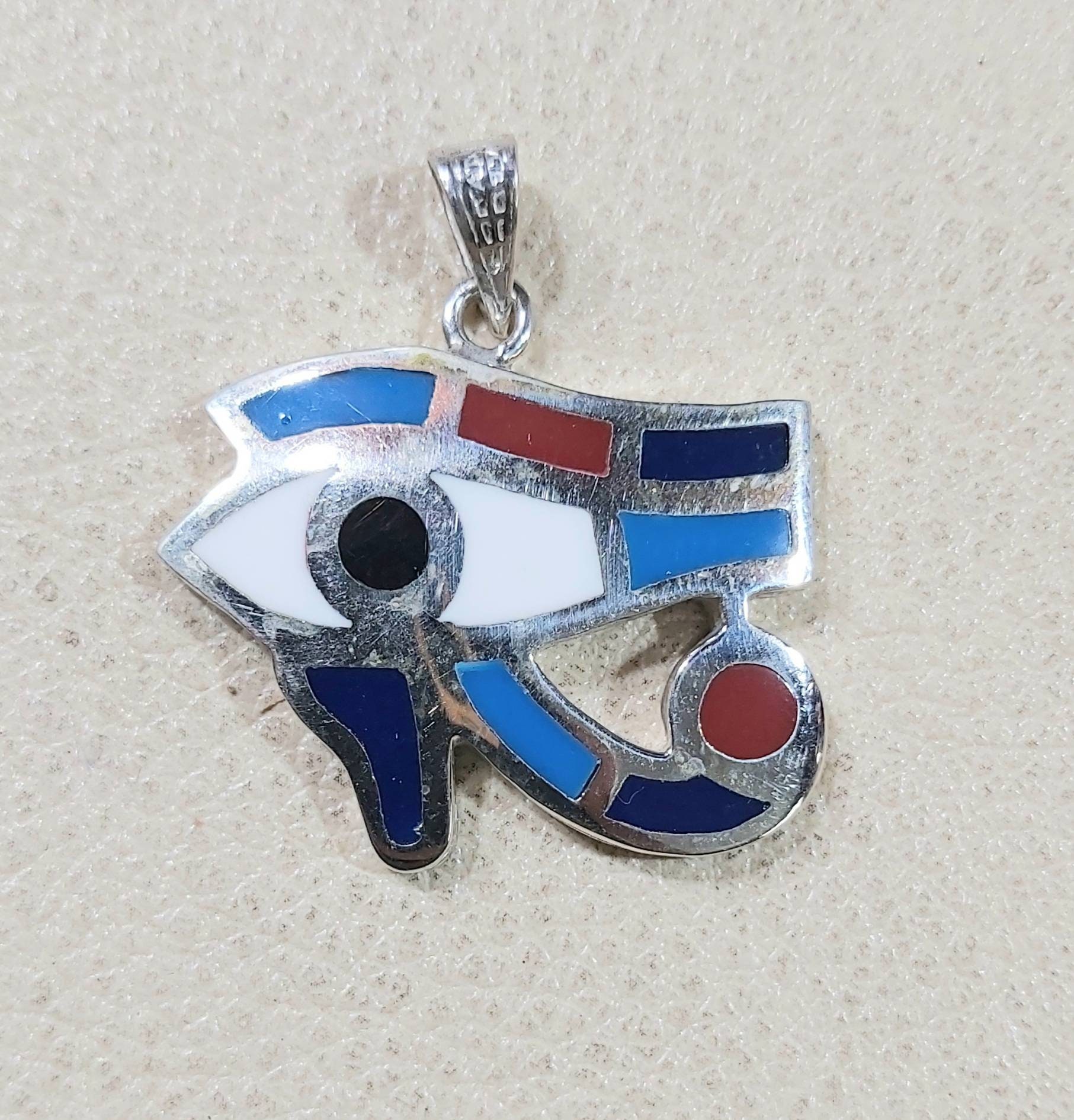 Egyptian Handmade  Eye of Horus Pendant. - Thumbnail 2