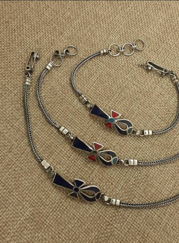 Handmade Egyptian Silver 925 Key of life Bracelet - Thumbnail 6