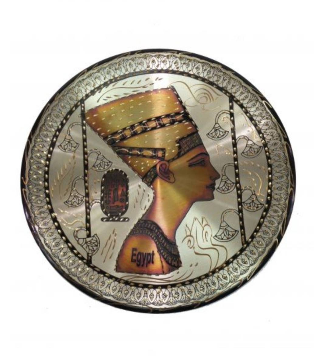 Egyptian Handmade Nefertiti Copper Plate